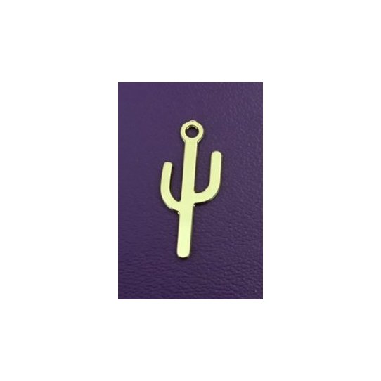 Pendant Cactus en laiton plaqu en France