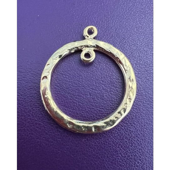 Pendant cercle martelé argent ou OR