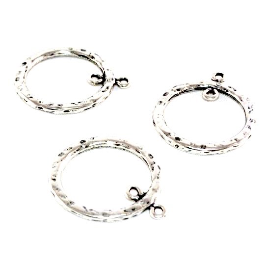 Pendant cercle martelé argent ou OR