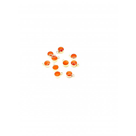 Pendant pastille maille 5mm laiton dor