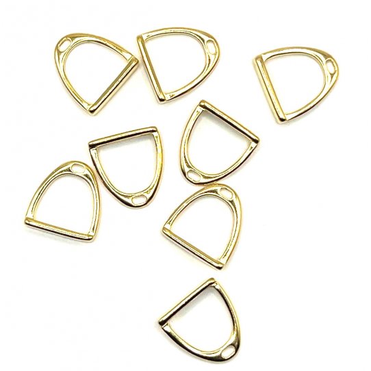 Pendant petit �trier, 14mm en  argent antique