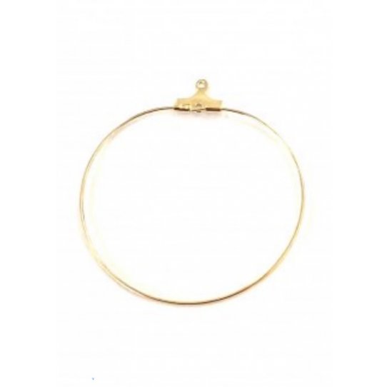 Pendant pour crer Croles avec perles en dor ou rhodi 40mm