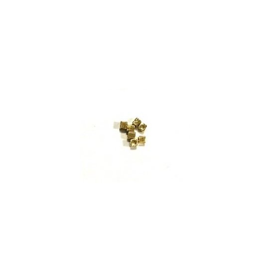petit cube arrondi en laiton 2x2 mm plaqus en France, 3 couleurs
