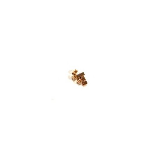 petit cube arrondi en laiton 2x2 mm plaqus en France, 3 couleurs