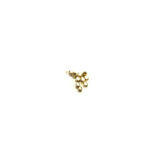 petit cube arrondi en laiton 2x2 mm plaqus en France, 3 couleurs