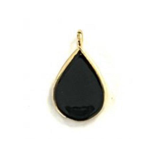 Petit pendant goutte en laiton maill 