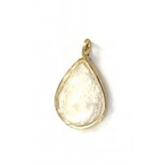 Petit pendant goutte en laiton maill 