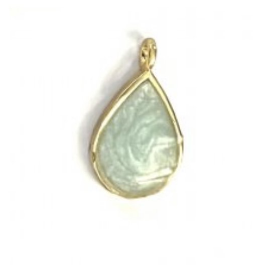 Petit pendant goutte en laiton maill 