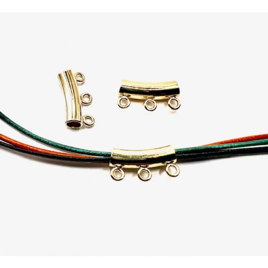 Petit tube en laiton pour cuir rond 3mm