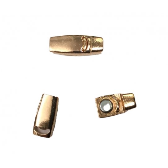 Pewter Magnetic clasp 3mm silver plated with SECURITY