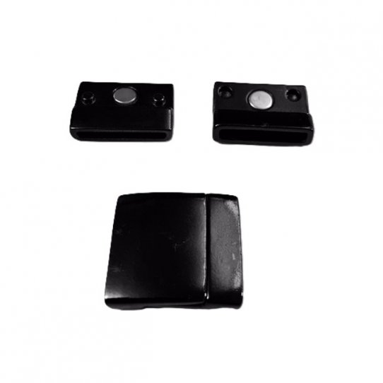 Pewter magnetic clasp for smooth leather 20 mm