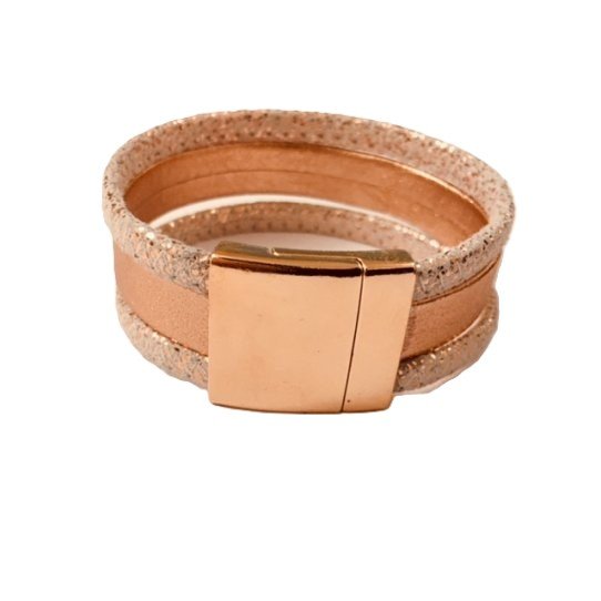 Pewter magnetic clasp for smooth leather 20 mm