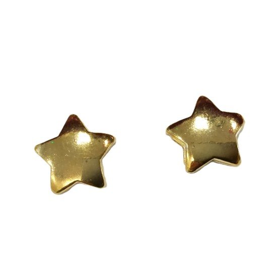 Pewter star magnetic clasp for flat leather 5 mm