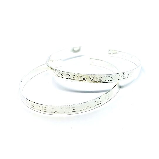 Plated silver brass bracelet