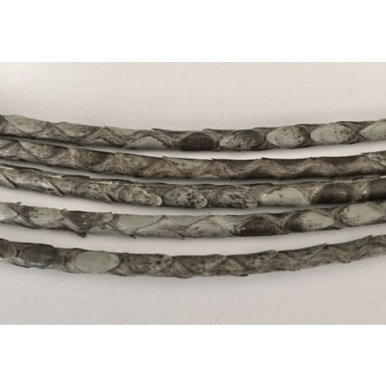 Round genuine python 3 mm - For jewellery