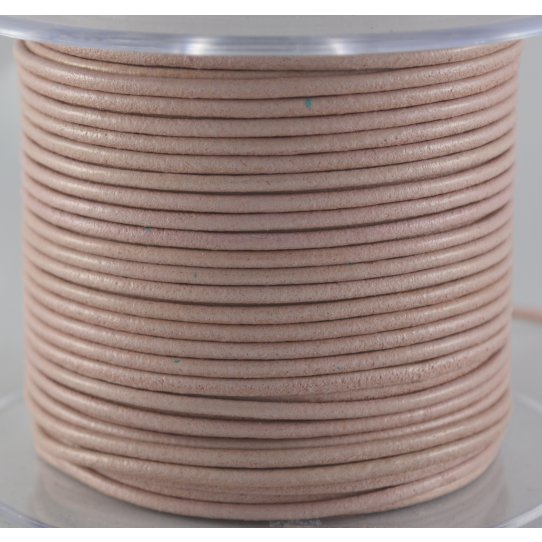 Round leather 2 mm pastel colors and metallics