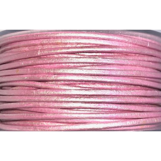 Round leather 2 mm pastel colors and metallics