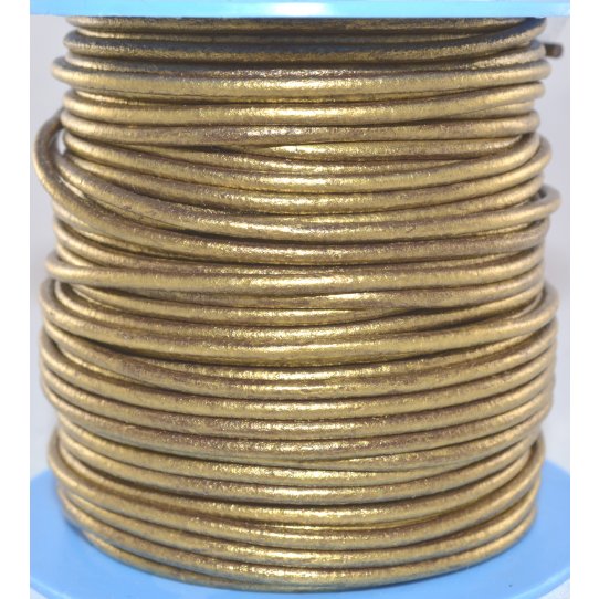 Round leather 2 mm pastel colors and metallics