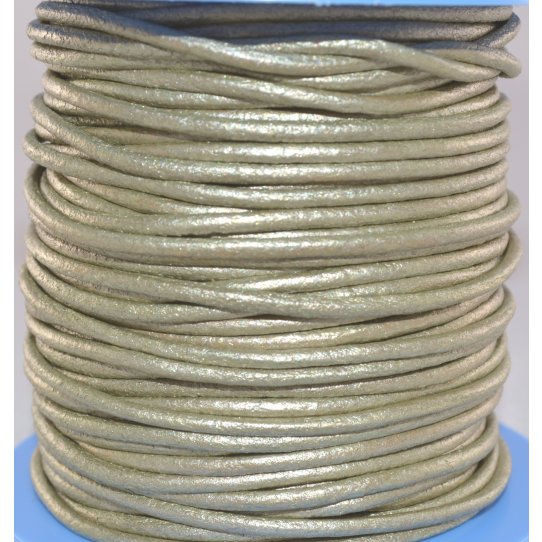 Round leather 2 mm pastel colors and metallics