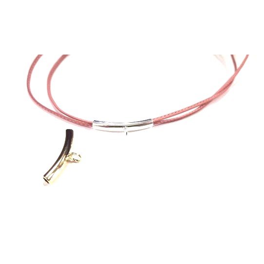 Tube en laiton pour cuir rond 3mm