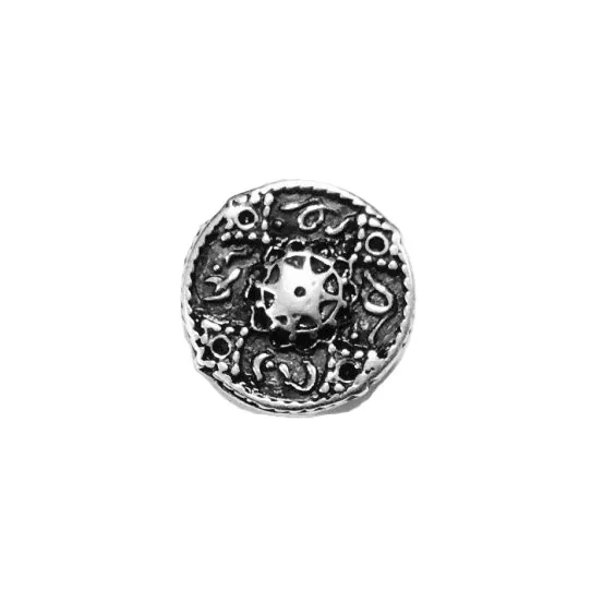 Intercalaire pastille traversant 2 trous motifs arabesques