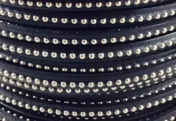 CUIR BILLES 6MM - Noir