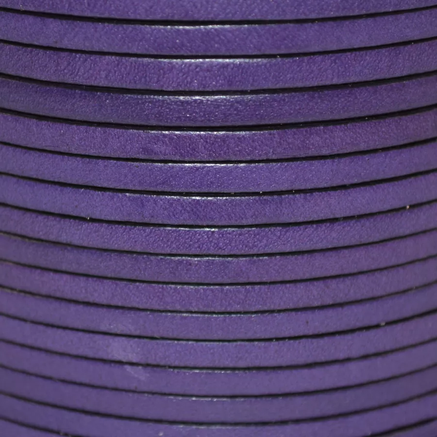 1m Cuir de veau 3mm plat-NOUVELLES COULEURS - Violet