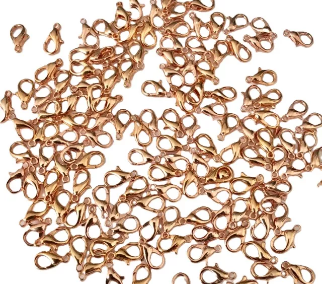 petit mousqueton 10 mm or rose, or, argent ou argent vif - or rose