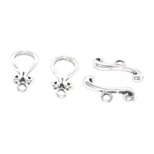 Fermoir T arabesque en zamac