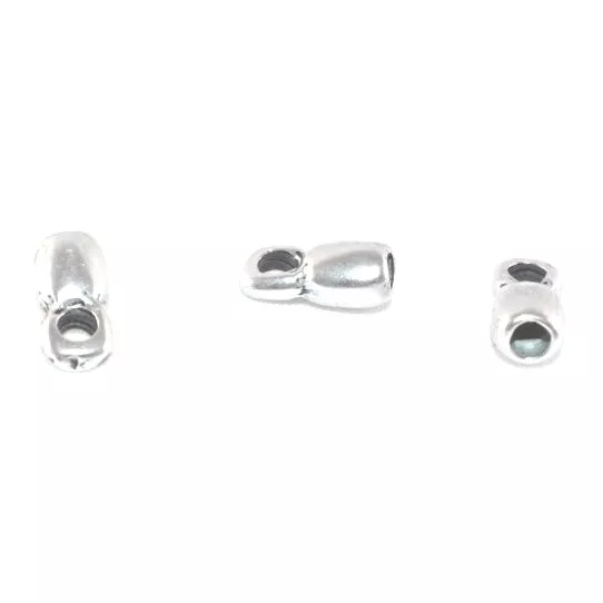 Embout avec anneau 2 mm pour cuir rond