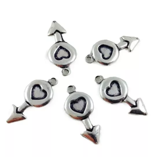 Pendant coeur avec symbole masculin