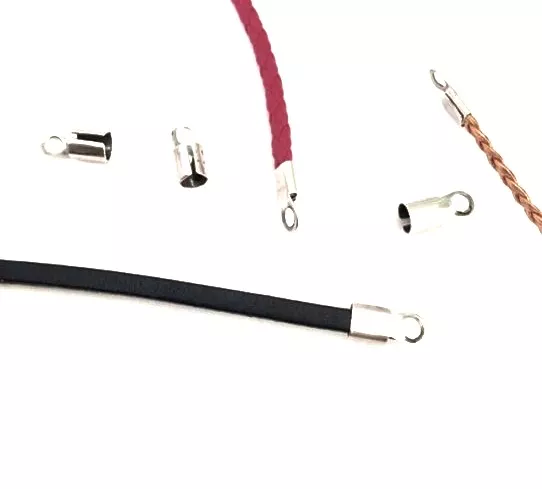 Embout à écraser pour cuir 3mm rond ou plat