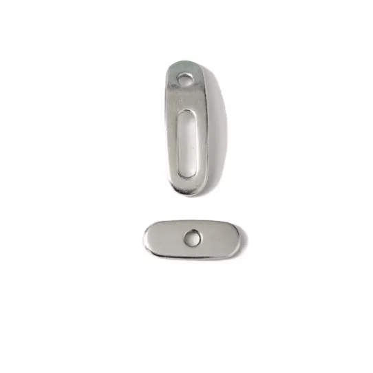 Fermoir T pour cuir ou chaine fine, trou : 1.90mm