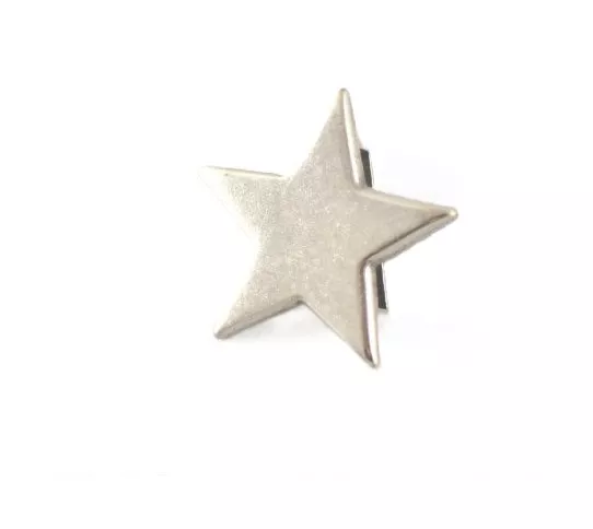 10 passants etoile en zamac plaqué argent