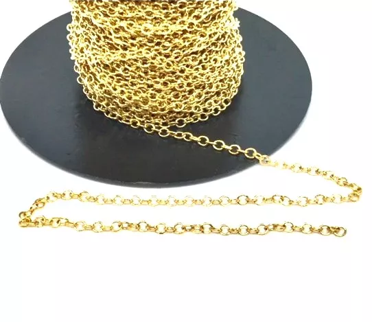 Chaine fine doré à l'or fin 24 carat