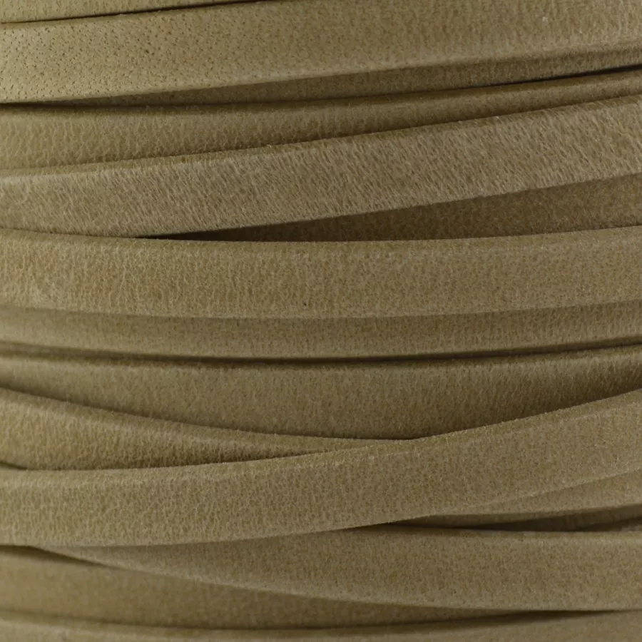 Cuir Chèvre - Plat - 5 mm - Kaki claire arizona