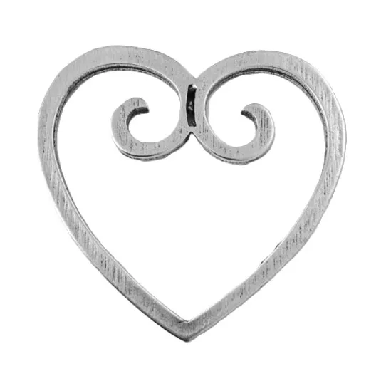 Pendant-intercalaire  grand coeur-48.50 x 51 mm