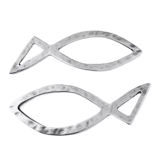 Pendant/intercalaire poisson de 8cm