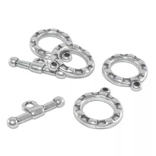 Fermoir T avec motif en zamac