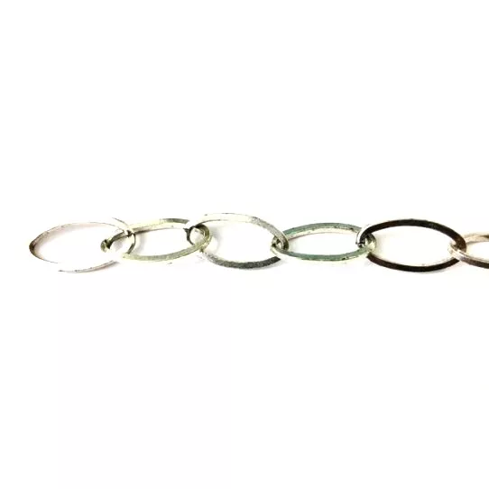 Chaine ovale en laiton plaqué argent