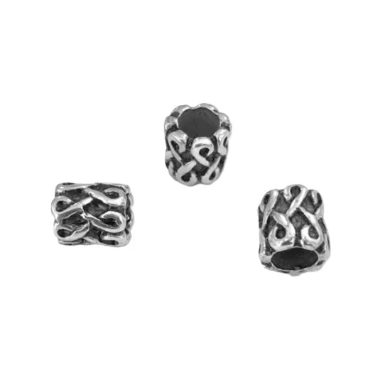 Intercalaire cylindrique  avec motif, trou 6mm