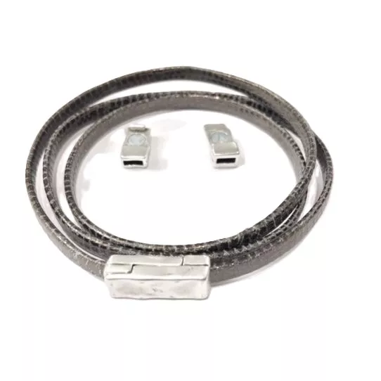 5Fermoirs  aimantés 5mm martelé