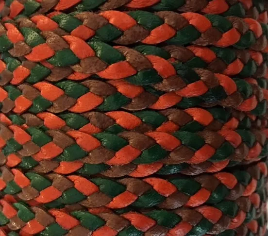 Cuir tressé 6mm-ITALIEN - Multicouleur