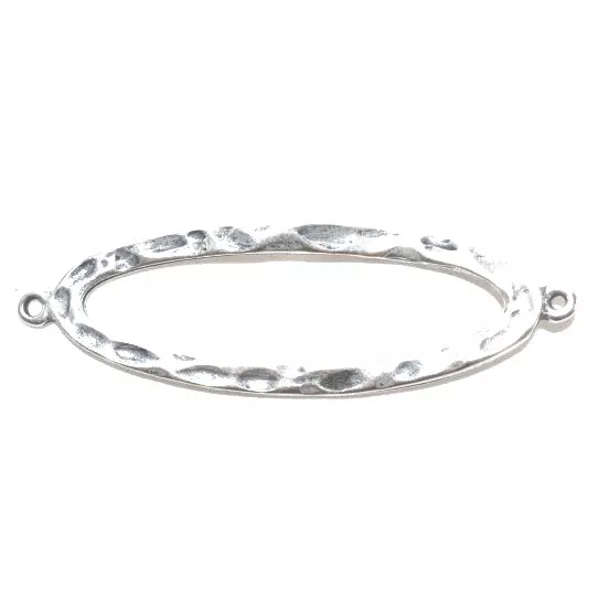 Ovale martelé avec 2 anneaux