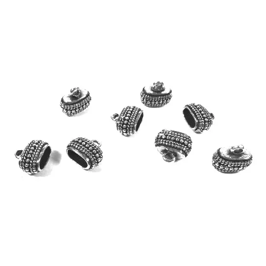 Embout 8mm en étain plaqué argent