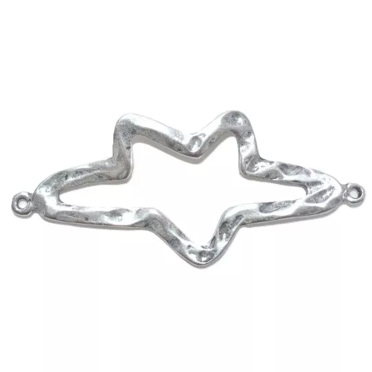 Etoile martelé avec 2 anneaux