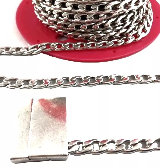 Chaine gourmette en laiton plaquée 10 microns en France