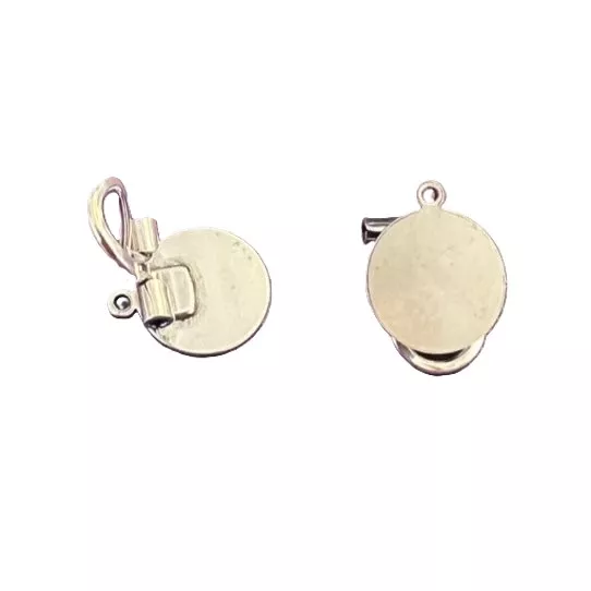 Boucles d’oreilles à clips en laiton plaqué 10micron argent FR