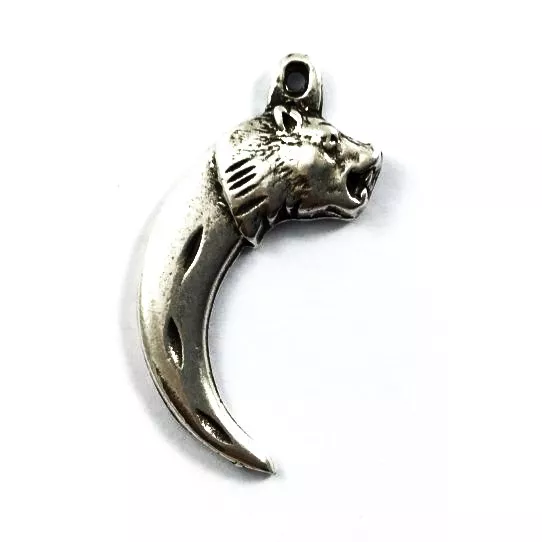 Pendant tête d'ours avec dent