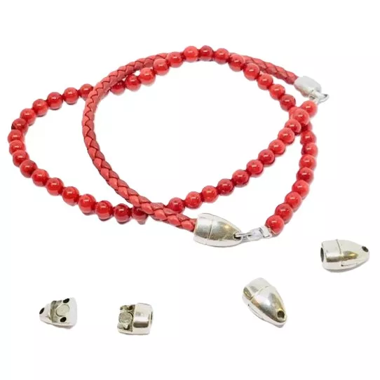 Fermoir aimanté 3mm rond et anneau. EXLUSIVITE IDIL